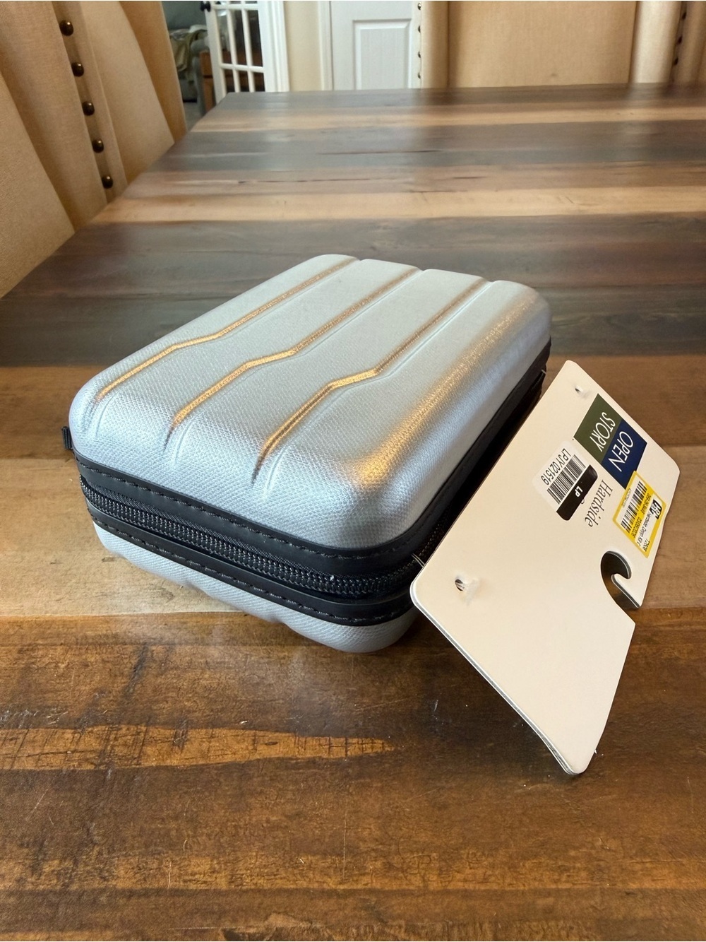 Open Story Hardside Dopp Kit Hard Case Silver Polycarbonate/ABS 7x5x3 in